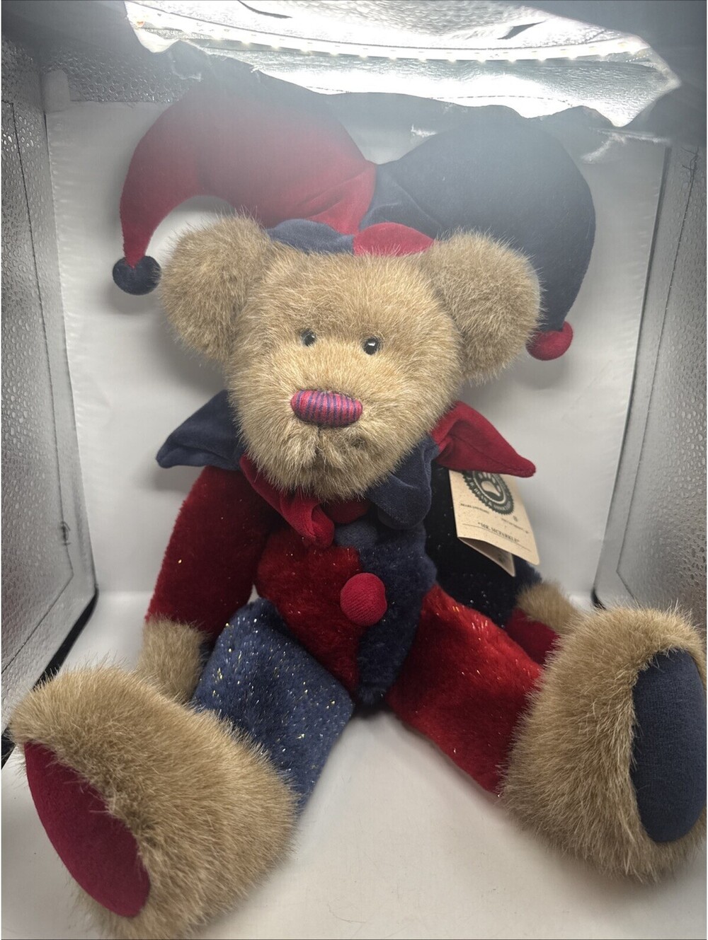 Boyds Bears Plush Beige Mr. McFarkle Jester With Tags Vintage 16" Stuffed